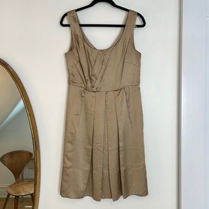 Gold Pleated dress from Banana Republic